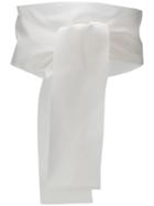 Sara Roka Large Tie Belt - White