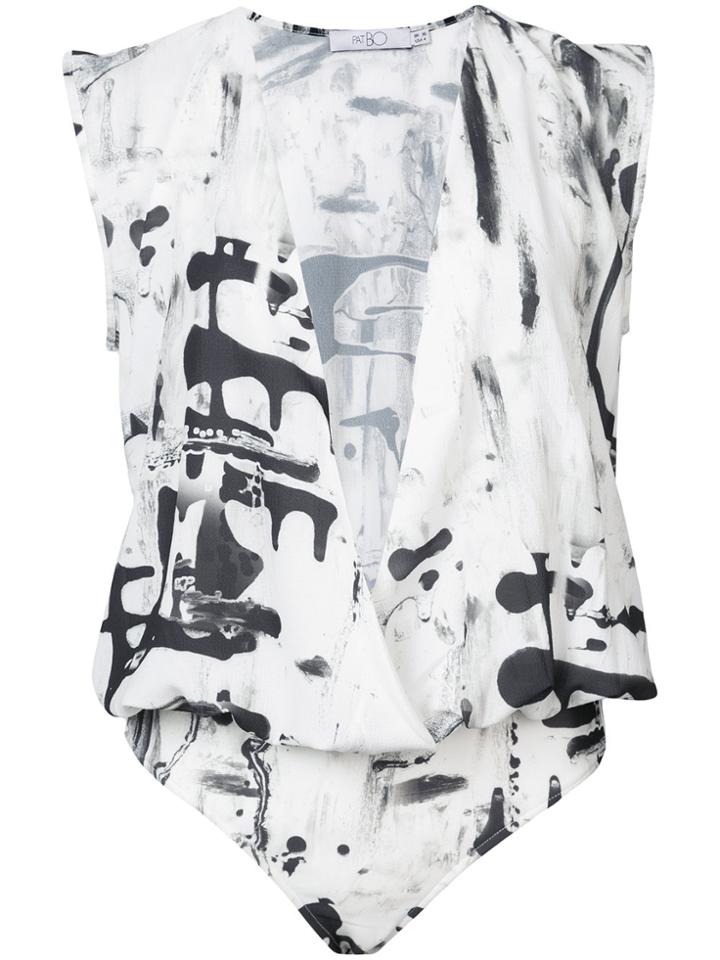 Patbo Brushstroke Bodysuit - White