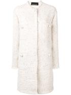 Ermanno Ermanno Tweed Coat - Neutrals