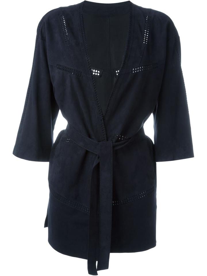 Sylvie Schimmel - 'bahia' Jacket - Women - Suede - 38, Blue, Suede