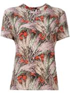 Valentino Floral Print T-shirt, Women's, Size: Xs, Pink/purple, Silk