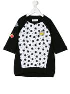 John Galliano Kids - Spot Print Patch Sweatshirt - Kids - Cotton/spandex/elastane - 10 Yrs, Girl's, Black