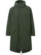 Mr. Gentleman Hooded Raincoat, Men's, Size: Large, Green, Polyester