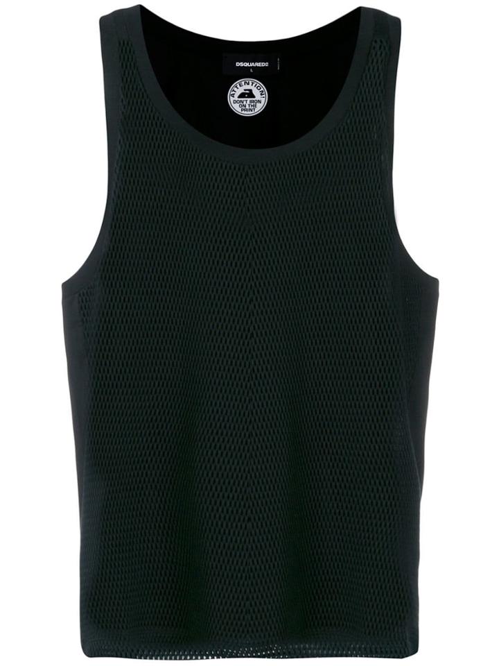Dsquared2 Mesh Panelled Tank Top - Black