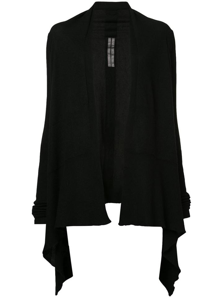 Rick Owens Draped Cardigan, Women's, Size: Xs, Black, Cashmere