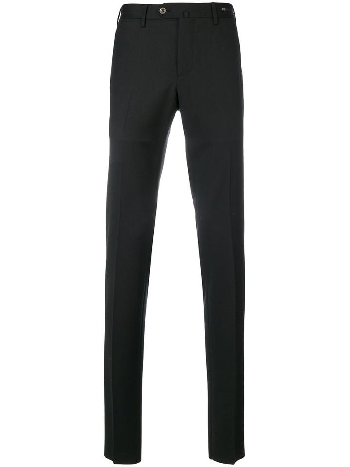 Pt01 - Slim-fit Chinos - Men - Polyester/spandex/elastane/virgin Wool - 48, Black, Polyester/spandex/elastane/virgin Wool