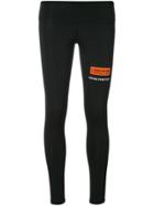 Heron Preston Label Slim-fit Leggings - Black