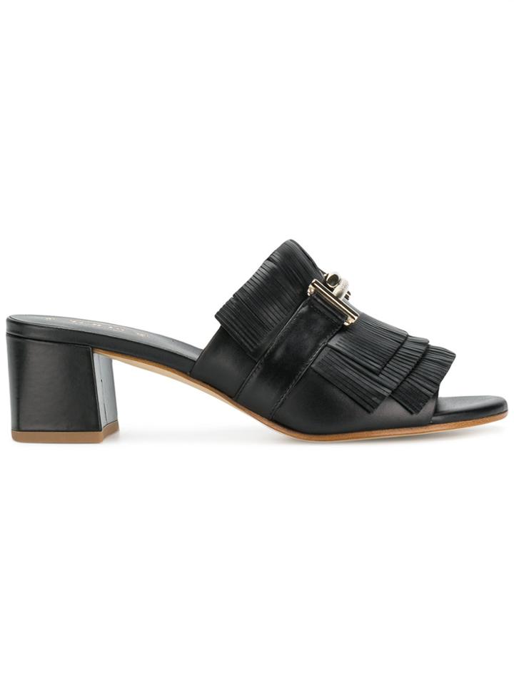 Tod's Fringed Mules - Black