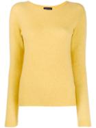 Roberto Collina Knitted Round Neck Sweatshirt - Yellow