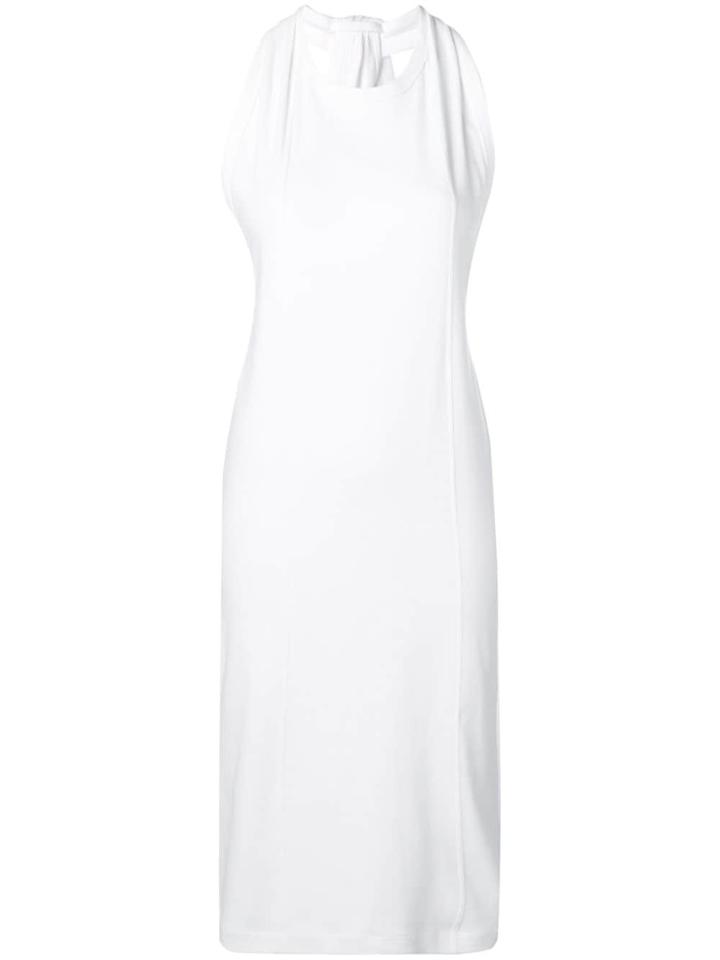 Helmut Lang Fitted Midi Dress - White