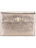 Salvatore Ferragamo 'vara' Clutch, Women's, Grey
