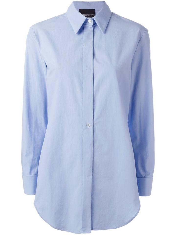 Erika Cavallini Classic Shirt, Women's, Size: 40, Blue, Cotton