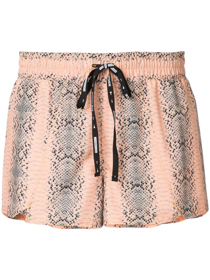 The Upside Python Print Running Shorts - Yellow & Orange