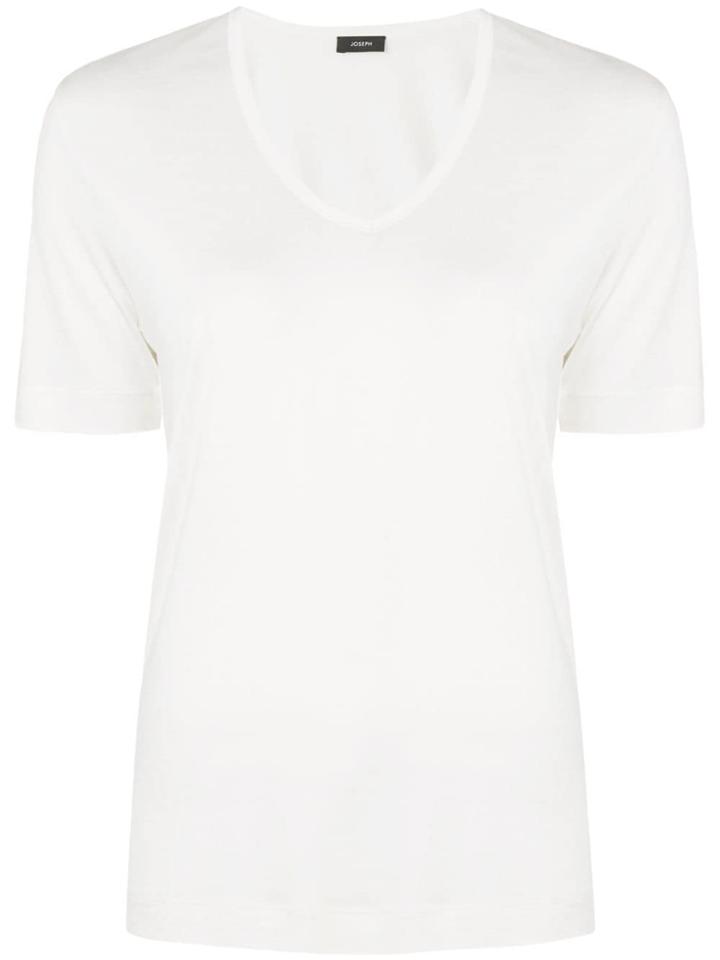 Joseph Short-sleeve Fitted Top - White