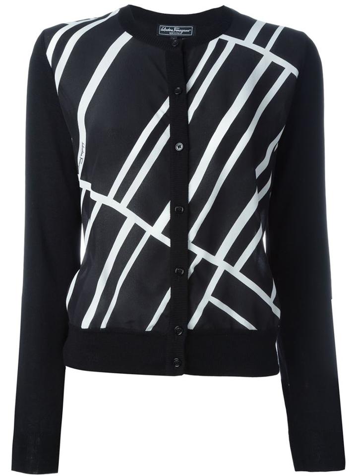 Salvatore Ferragamo Diagonal Stripe Cardigan