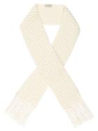 Egrey Knitted Scarf, Women's, White, Acrylic/cotton