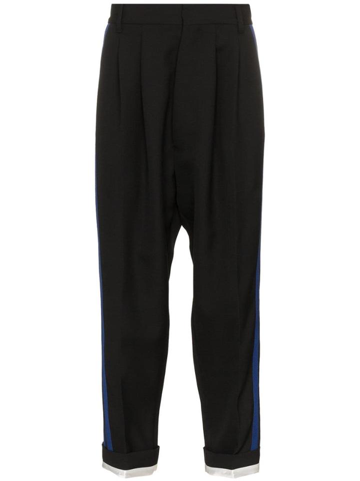 Haider Ackermann Stripe Tapered Virgin Wool Trousers - Black