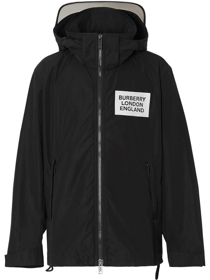 Burberry Detachable Hood Shape-memory Taffeta Jacket - Black