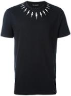 Neil Barrett Lightning Bolt T-shirt, Men's, Size: Large, Black, Cotton