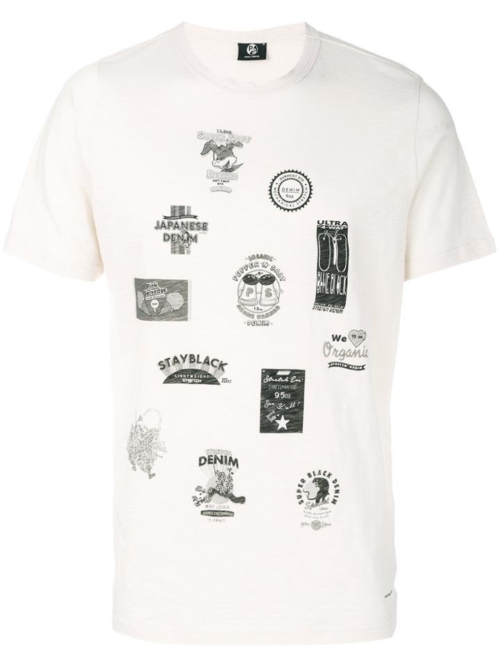 Ps By Paul Smith Multi Printed T-shirt - White