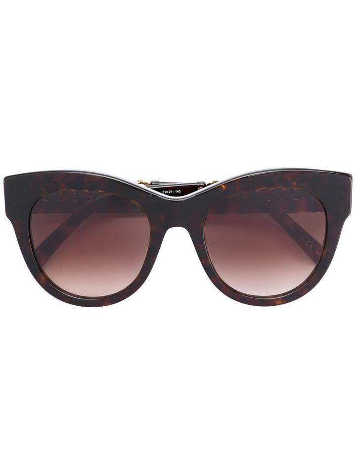 Stella Mccartney Chain-trimmed Sunglasses, Women's, Size: 51, Brown, Acetate/metal