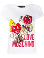 Love Moschino Peace Love Doll T-shirt - White