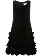 Comme Des Garçons Comme Des Garçons Ruffled Hem Dress, Women's, Size: Small, Black, Rayon/cupro/polyester