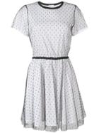 Red Valentino Dotted Mesh Mini Dress - White