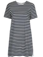 Sea Latch Back Striped Dress - Blue