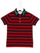 Gucci Kids Striped Polo Shirt, Boy's, Size: 10 Yrs, Blue
