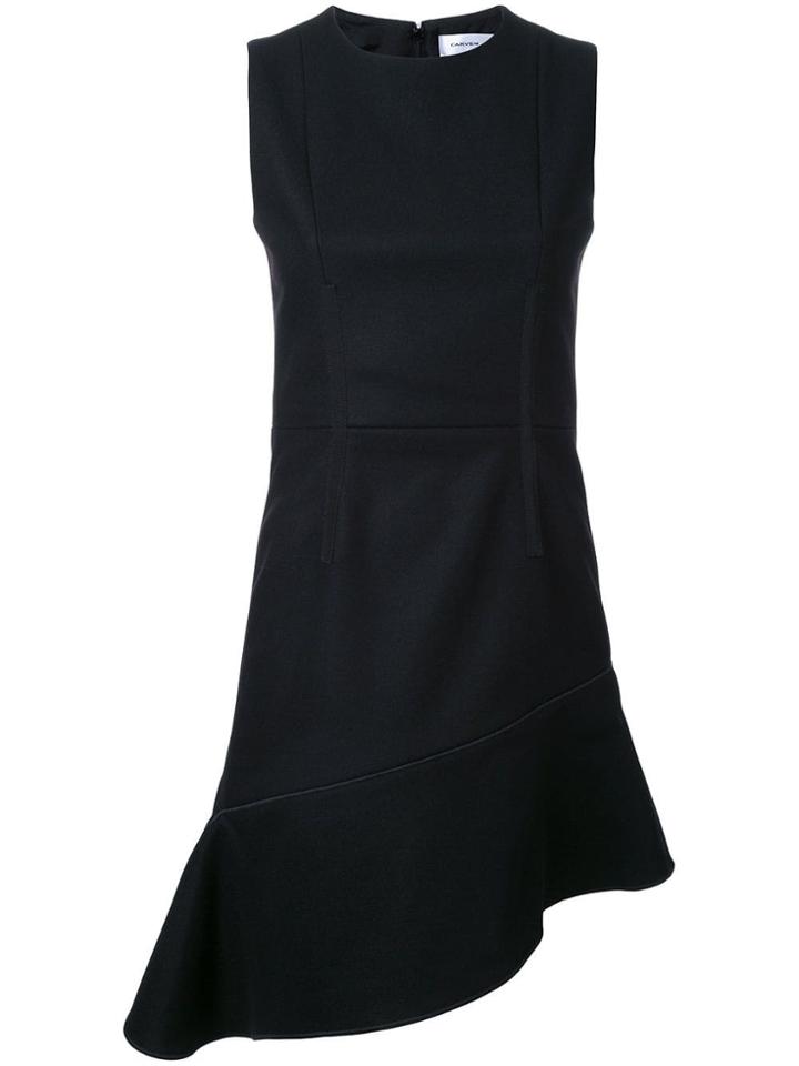 Carven Asymmetric Short Dress - Black