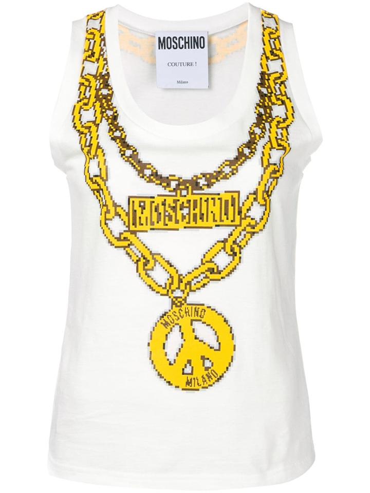 Moschino Chain-necklace Vest Top - White