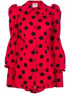 Seen Polka Dot Jumpsuit - Red