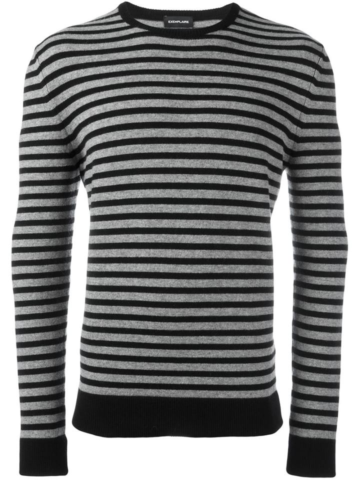 Exemplaire Striped Crew Neck Sweater