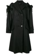 Simone Rocha Ruffle Bow Coat - Black