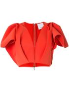 Acler Crawford Ruffle Crop Top - Red