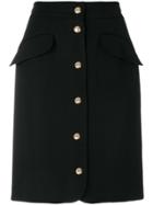 Moschino Vintage Buttoned Skirt - Black