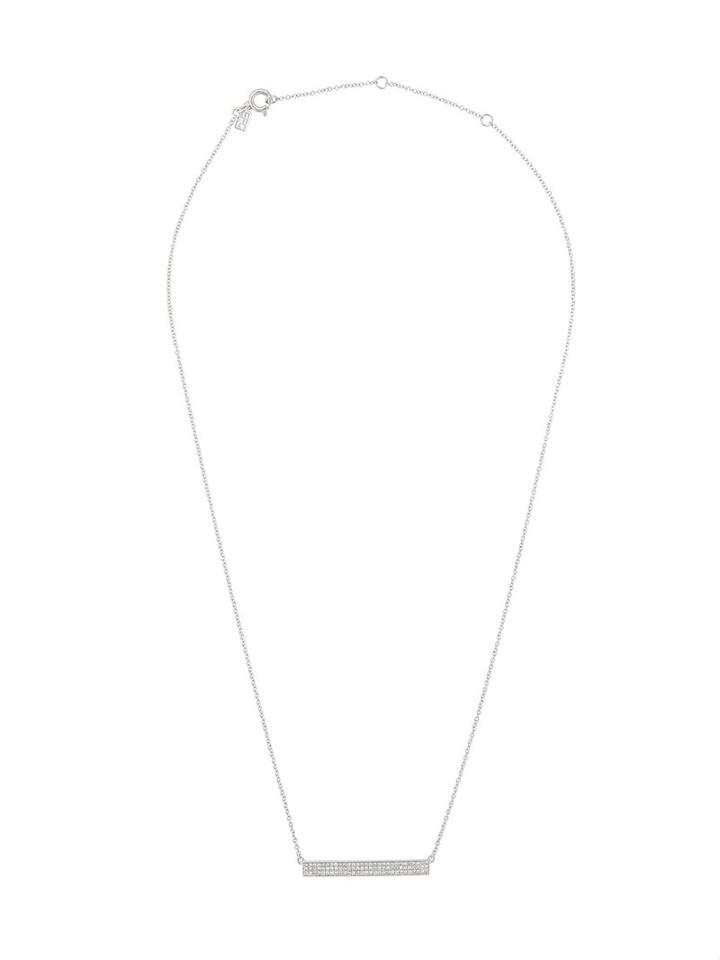 Ef Collection Diamond Jumbo Bar Necklace, Women's, Metallic