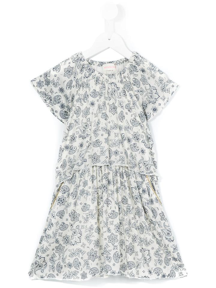 Simple Kids - Spain-antwerp Dress - Kids - Cotton/viscose - 3 Yrs, White