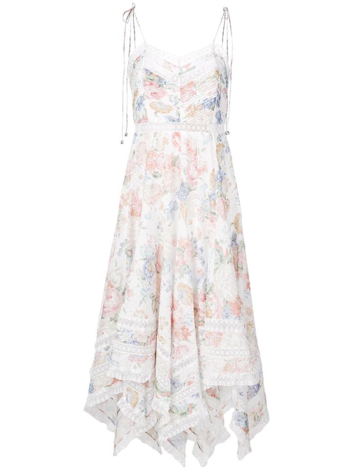 Zimmermann Bowie Pintuck Midi Dress - White