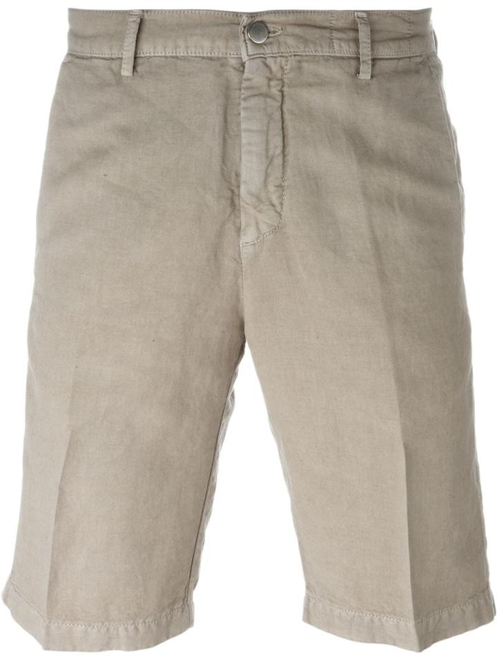 Massimo Alba Pleated Chino Shorts, Men's, Size: 48, Nude/neutrals, Linen/flax/cotton