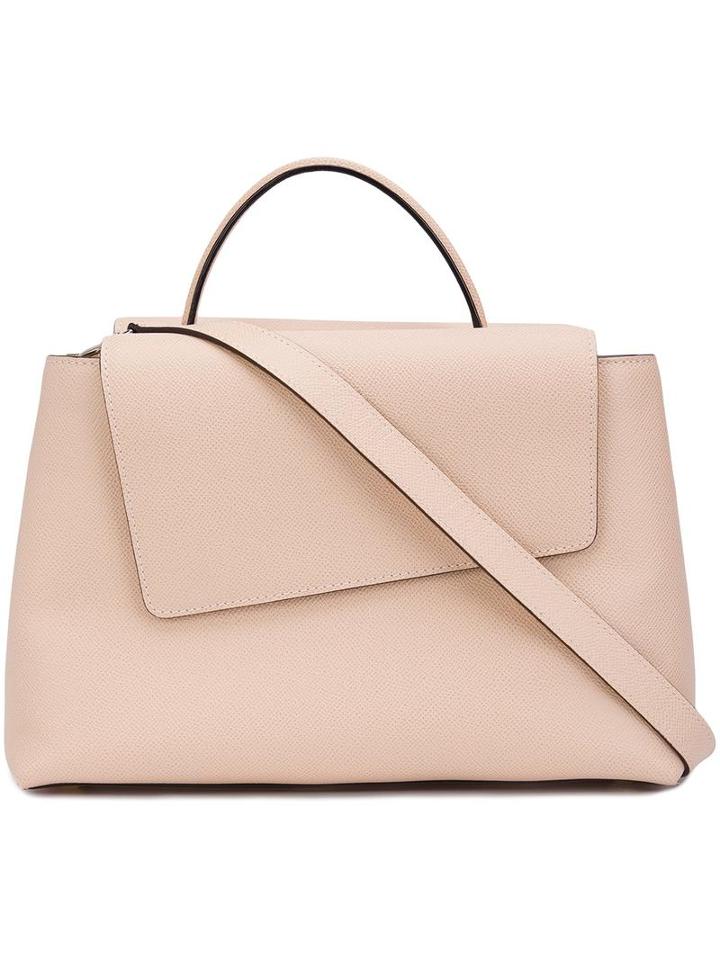 Valextra Asymmetric Tote, Women's, Nude/neutrals