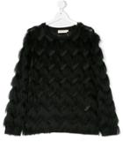 Andorine Fringed Sweatshirt - Black