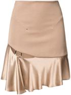 Esteban Cortazar Ruffled Hem Skirt, Women's, Size: 38, Nude/neutrals, Viscose/polyamide/spandex/elastane