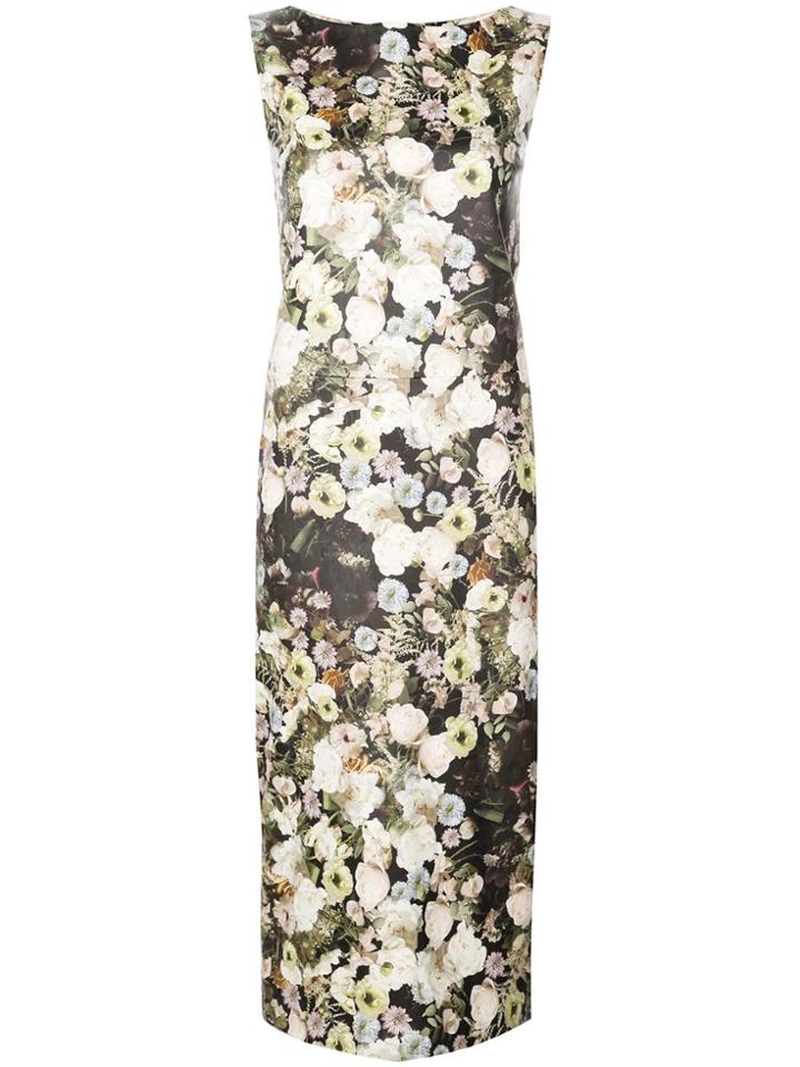 Adam Lippes Floral Leather Dress - Black