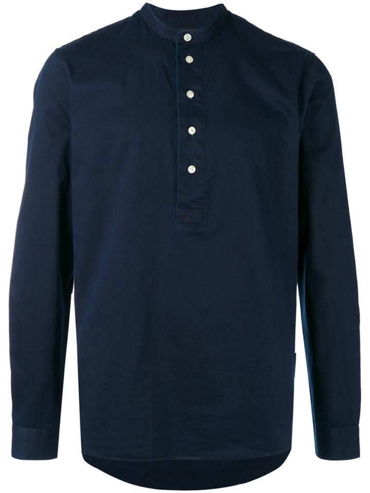 Hope Mandarin Collar Shirt - Blue