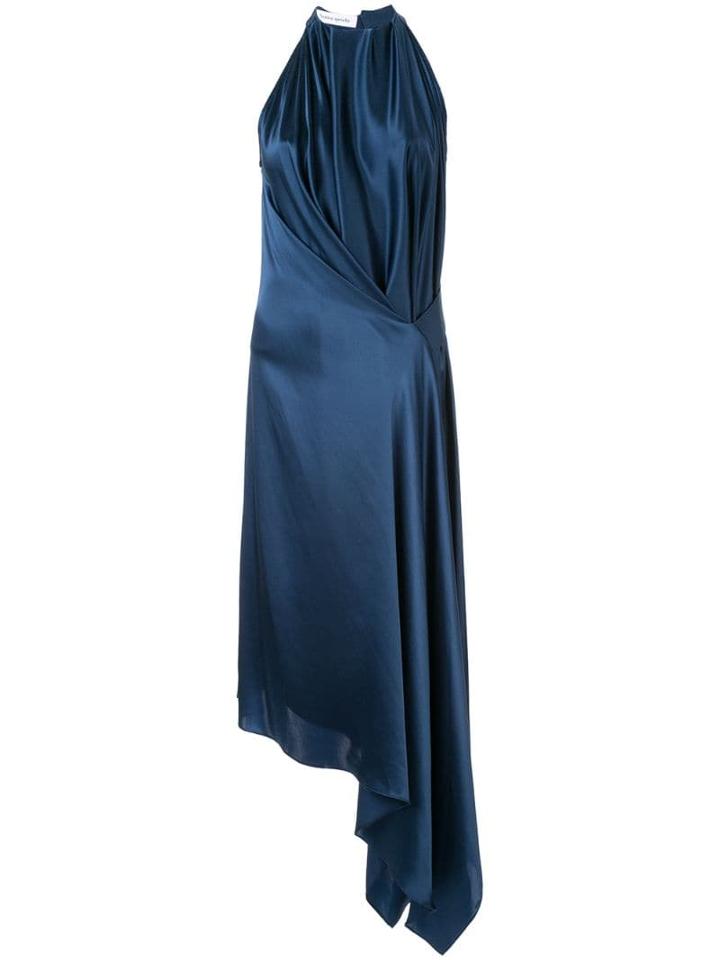Bianca Spender Isabella Draped Midi Dress - Blue