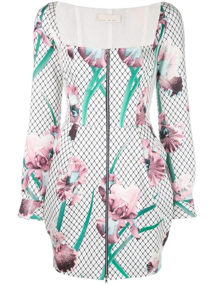 Fleur Du Mal Fitted Mini Dress - White
