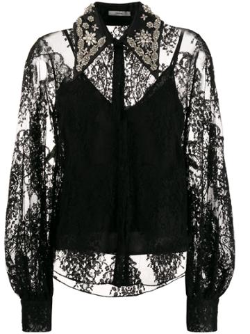 Erdem Erdem Aw195769bclbe Black Silver Natural (vegetable)->cotton