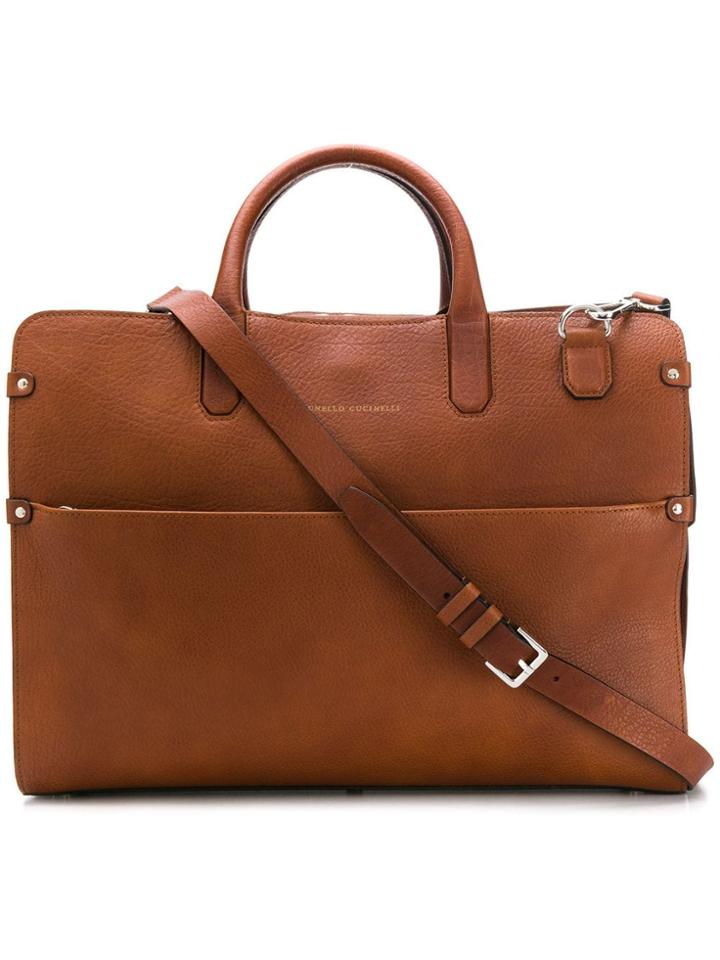 Brunello Cucinelli Structured Tote Bag - Brown